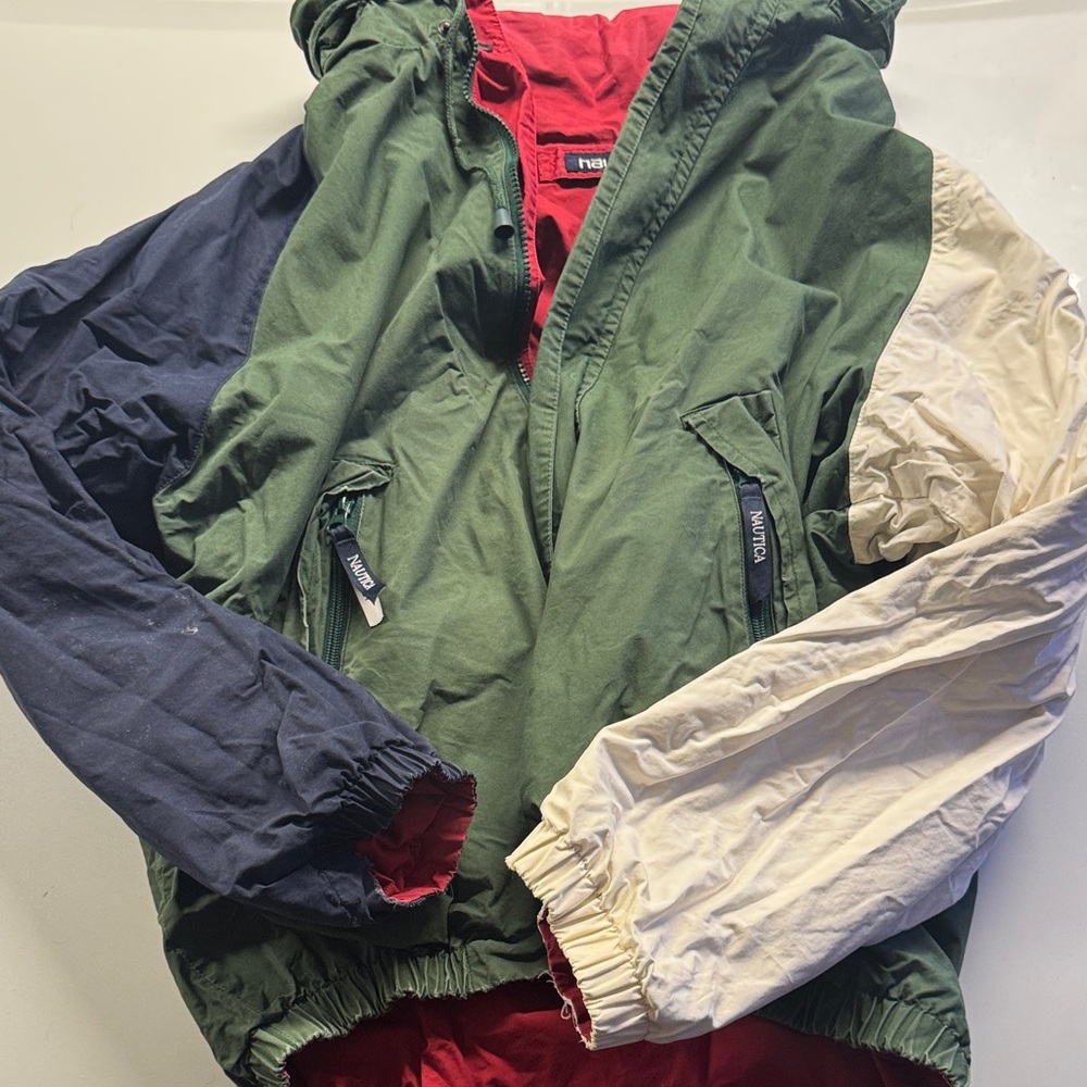 Nautica Men's Vibrant Red Windbreaker